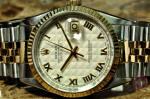 Rolex Datejust 18k Yellow Gold / Steel with Rare Pyramid Dial model 16233